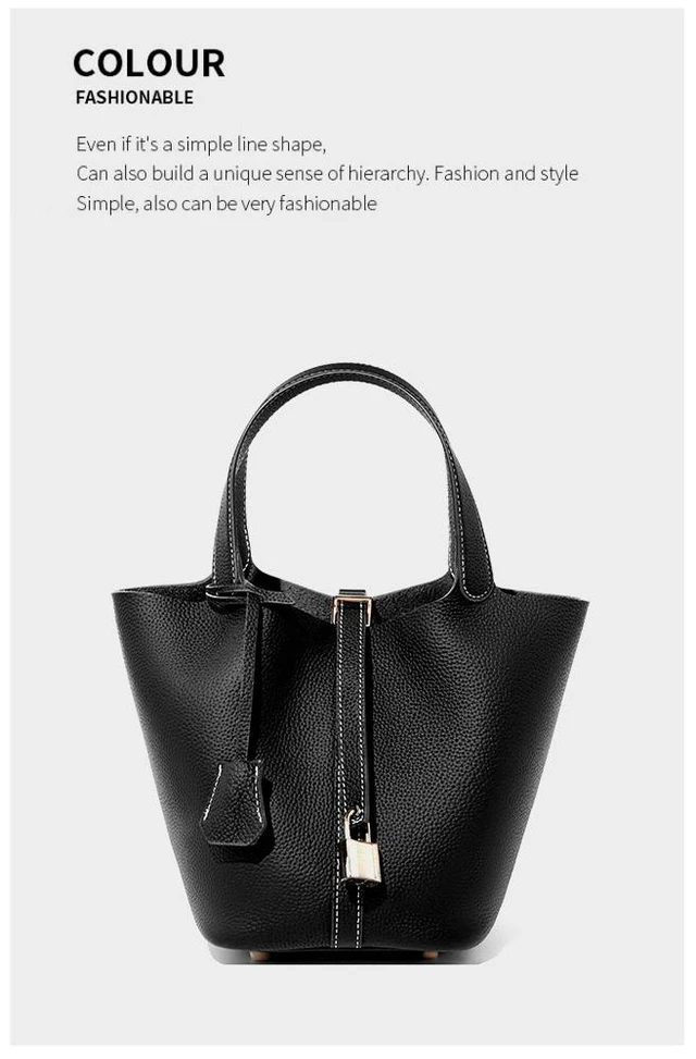 Alt view image 2 of 3 - Women Genuine Leather Handbag Shoulder Purse Satchel Tote Crossbody Bag Black