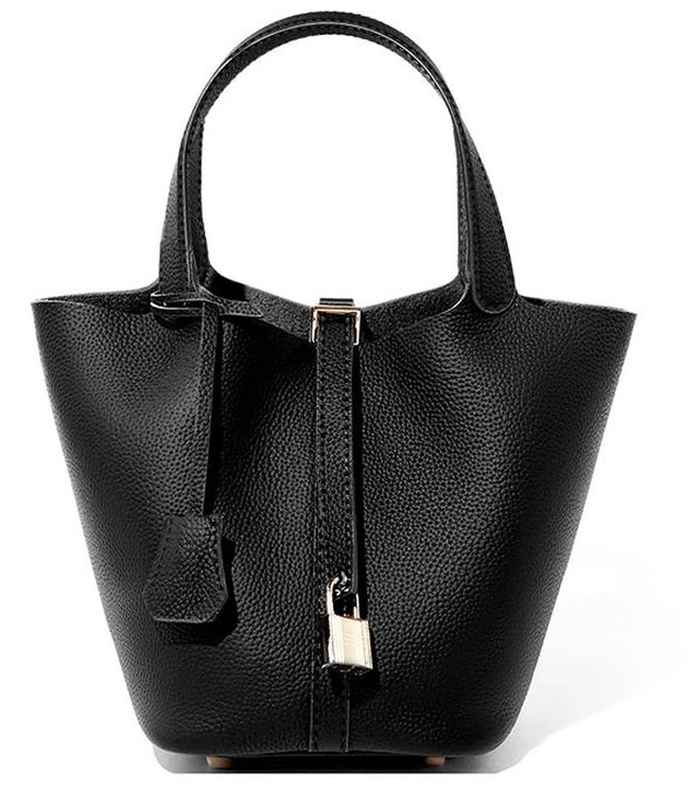 Main image of Women Genuine Leather Handbag Shoulder Purse Satchel Tote Crossbody Bag Black