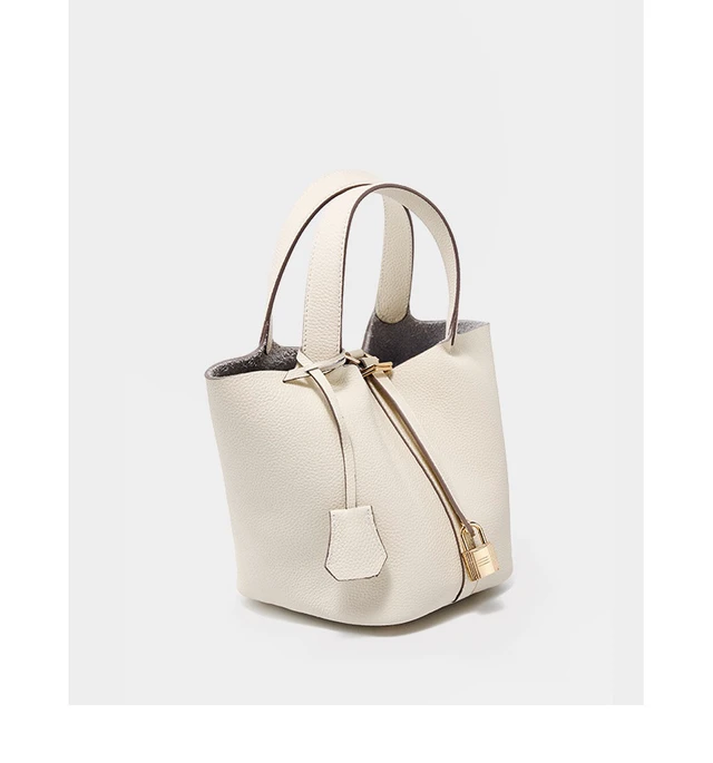 Alt view image 3 of 4 - Women Genuine Leather Handbag Shoulder Purse Satchel Tote Crossbody Bag White