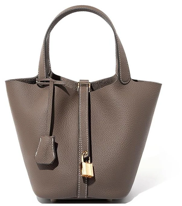 Main image of Women Genuine Leather Handbag Shoulder Purse Satchel Tote Crossbody Bag Grey
