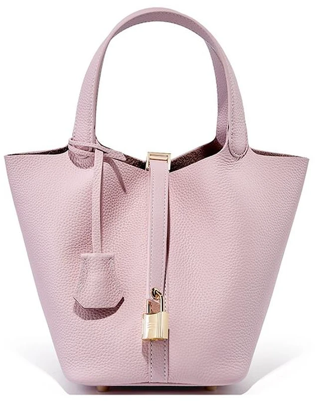 Main image of Women Genuine Leather Handbag Shoulder Purse Satchel Tote Crossbody Bag Pink