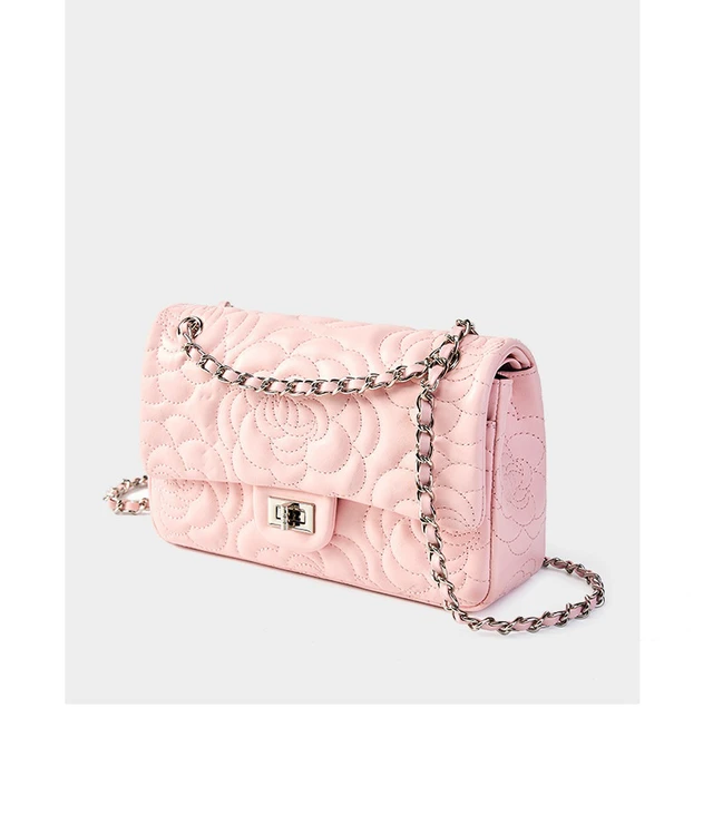 Alt view image 3 of 3 - Women Genuine Leather Shoulder Bags Classic Crossbody Purses for Lady Handbag Pink