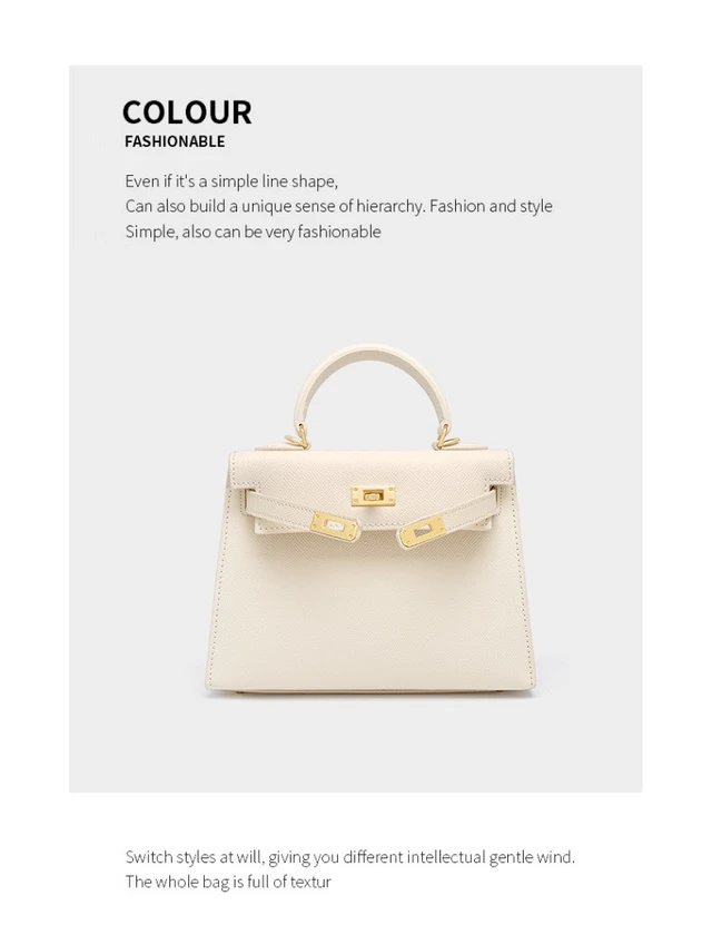 Alt view image 2 of 3 - Genuine Leather Satchel Handbag for Women Vintage Handmade Shoulder Bag White