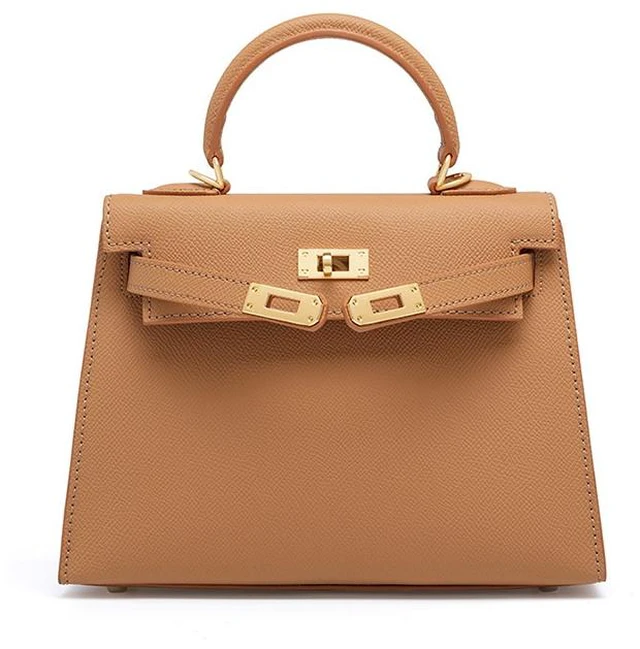 Main image of Genuine Leather Satchel Handbag for Women Vintage Handmade Shoulder Bag Brown