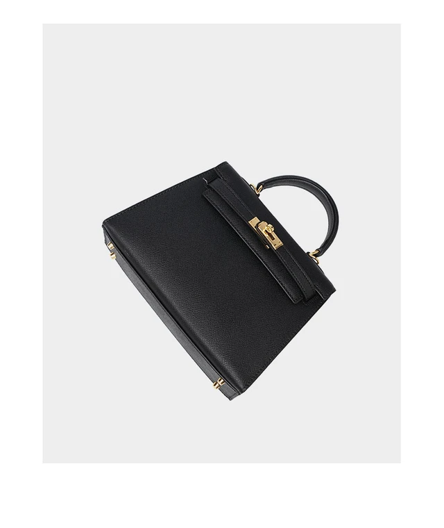 Alt view image 3 of 3 - Genuine Leather Satchel Handbag for Women Vintage Handmade Shoulder Bag Black