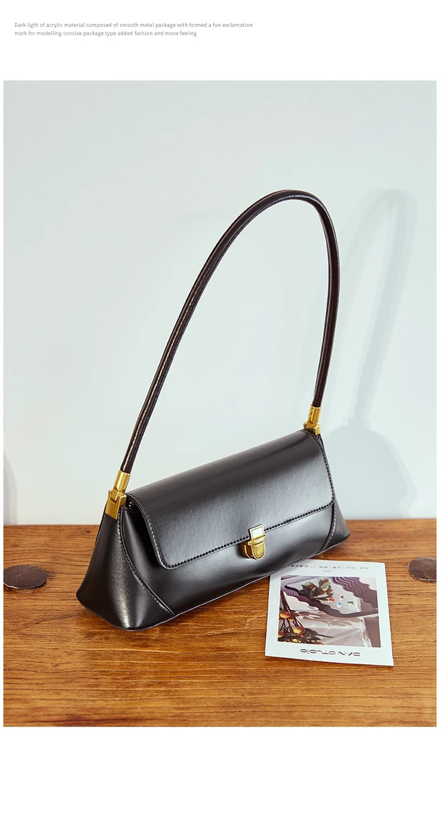 Alt view image 3 of 3 - Genuine Leather Women Tote Bag Handbags Black