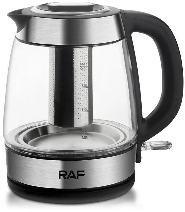 Alt view image 4 of 5 - Transparent Glass 2L Electric Kettle Large Capacity, Multifunctional, with Overheat Protection