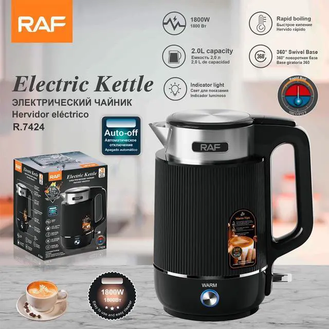 Alt view image 4 of 5 - Stainless Steel Electric Kettle Household Kettle with Health & Keep-Warm Functions