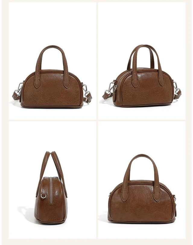 Main image of Genuine Leather Female Cross Bag Women Handbag Brown