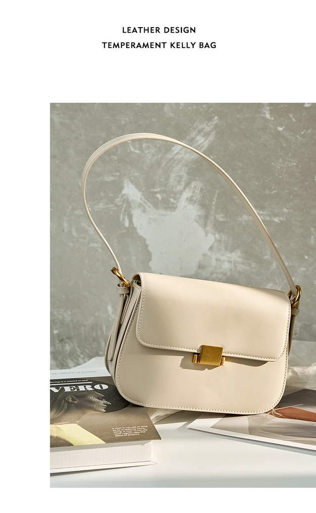 Main image of Real Leather Purse for Women Crossbody Bag White