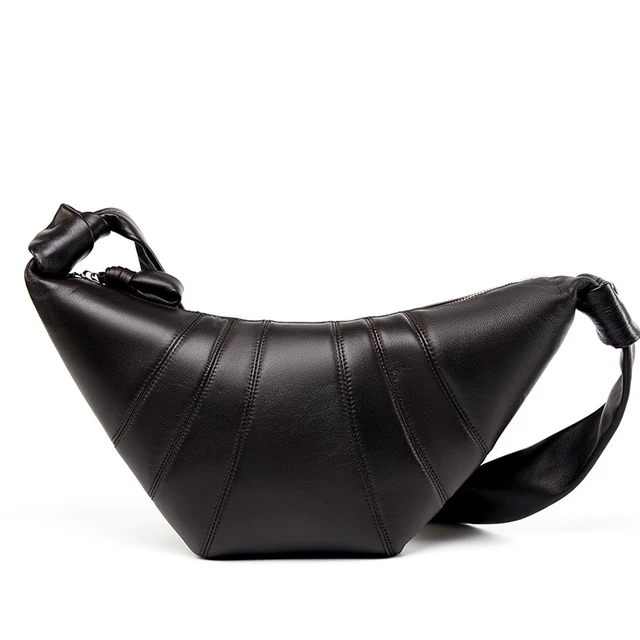 Alt view image 2 of 3 - Sheepskin Diagonal Cross Bag Brown