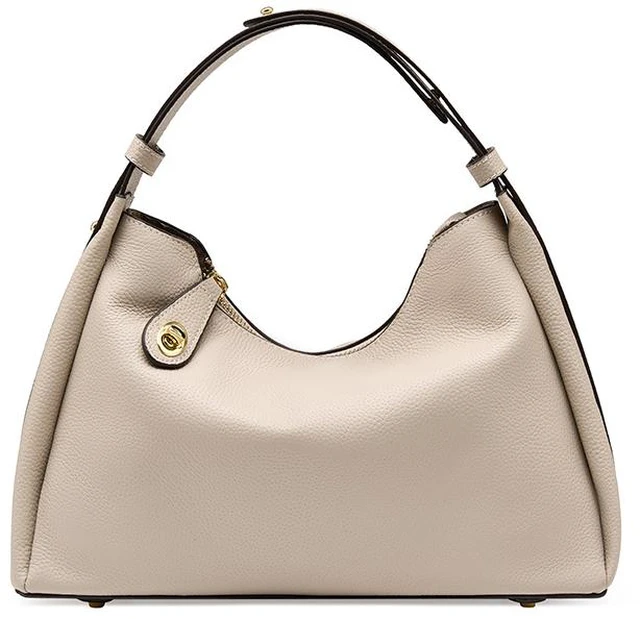 Alt view image 3 of 3 - Oversize Genuine Leather Tote Women Weekender Bag Shopper Handbag White