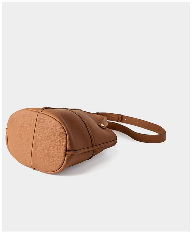 Main image of Genuine Leather Tote Bag for Women Top-handle Shoulder Bag Brown