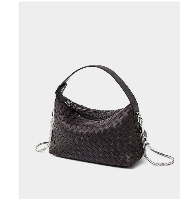 Alt view image 3 of 4 - Genuine Leather Women's Evening Handbags Brown
