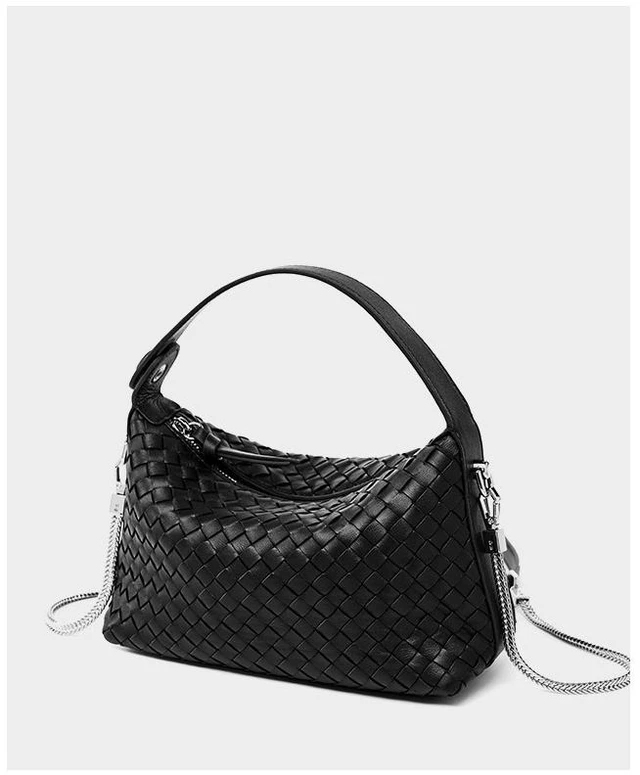 Alt view image 4 of 4 - Genuine Leather Women's Evening Handbags Black