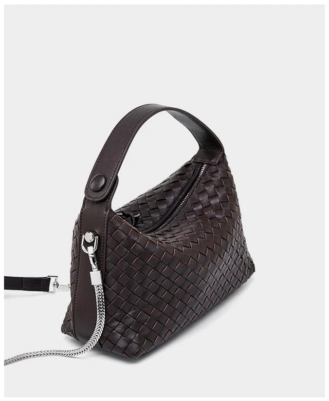 Alt view image 4 of 4 - Genuine Leather Women's Evening Handbags Brown