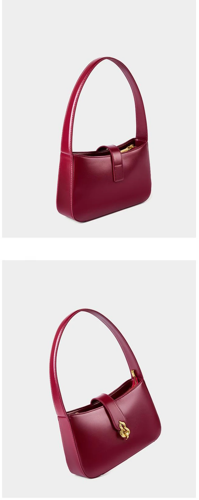 Main image of Genuine Leather Women Tote Top Handle Purse Shoulder Satchel Bags Red