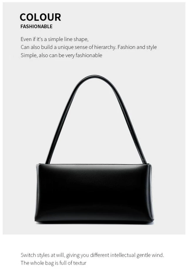 Alt view image 3 of 4 - Genuine Leather Purses and Handbags Black