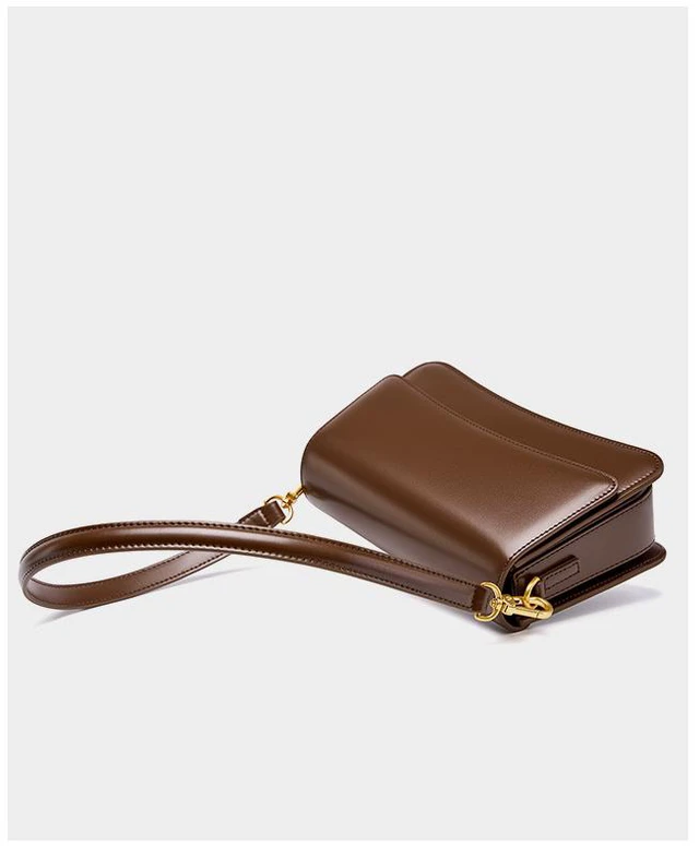 Alt view image 4 of 5 - Genuine Leather Women Crossbody Stachel Shoulder Bags Brown