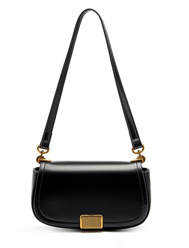 Alt view image 2 of 2 - Women's Small Crossbody Bags Lady Cow Leather Shoulder Handbag Black