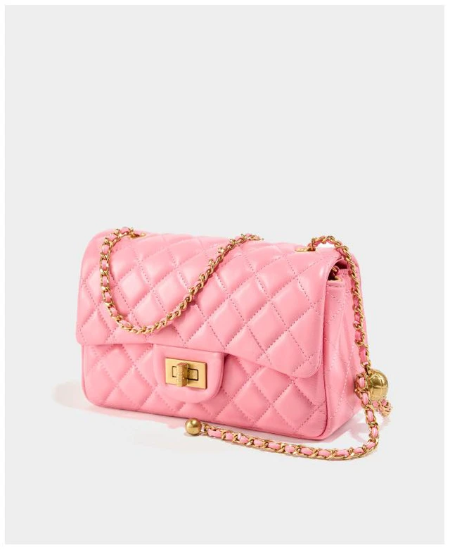 Main image of Genuine Leather Shoulder Bag for Women Purses and Handbags Hobo Crossbody Bag Pink