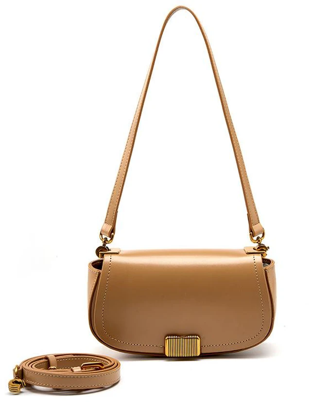 Main image of Women's Small Crossbody Bags Lady Cow Leather Shoulder Handbag Brown