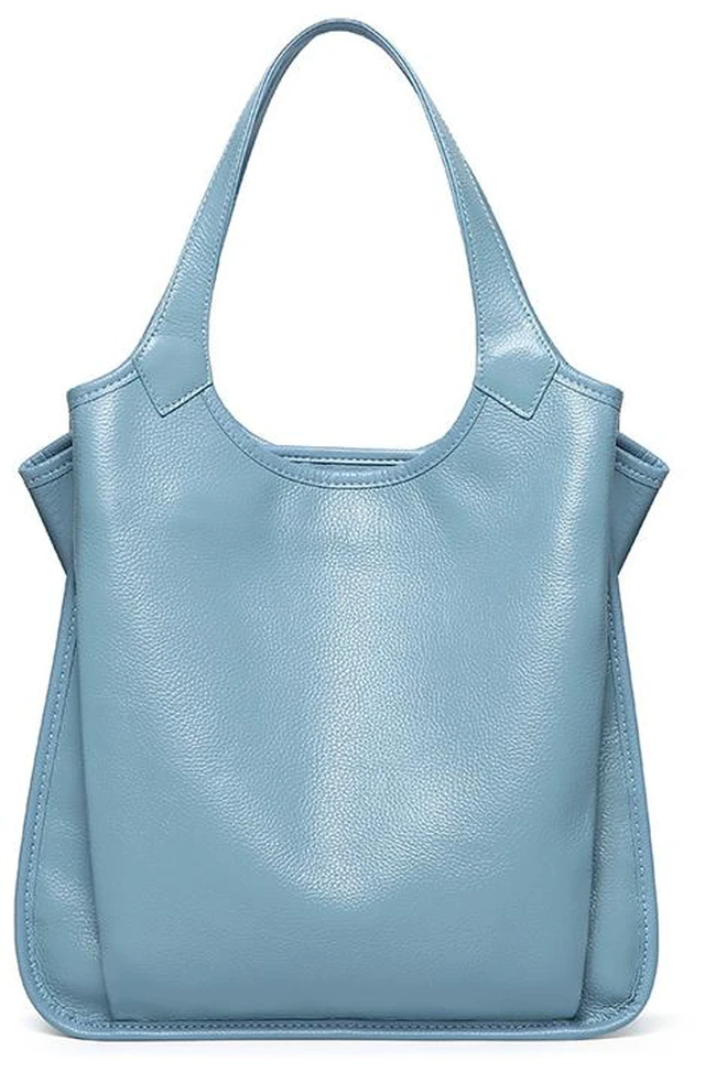 Main image of Genuine Leather Women Trendy Handbags Blue