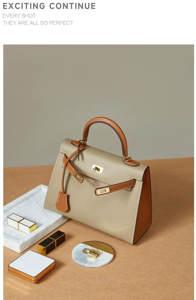 Alt view image 3 of 3 - Genuine Leather Women Satchel Purses and Handbags Multi