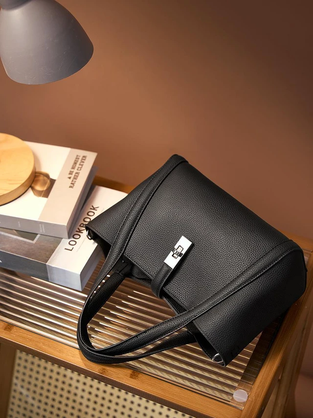 Alt view image 2 of 2 - Women's Crossbody Bags Lady Cow Leather Shoulder Handbag Black