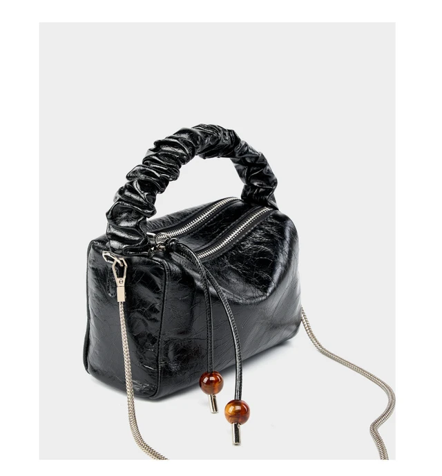 Alt view image 2 of 2 - Ladies Genuine Leather Handbags Tote Shoulder Bag Black