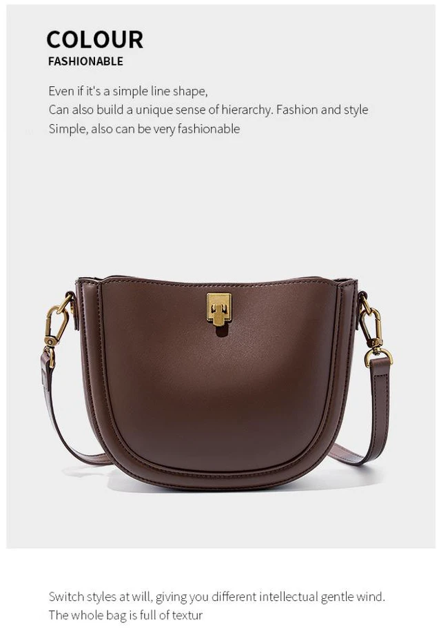 Main image of Women Togo Cowhide Handbags Tote Shoulder Bag Brown