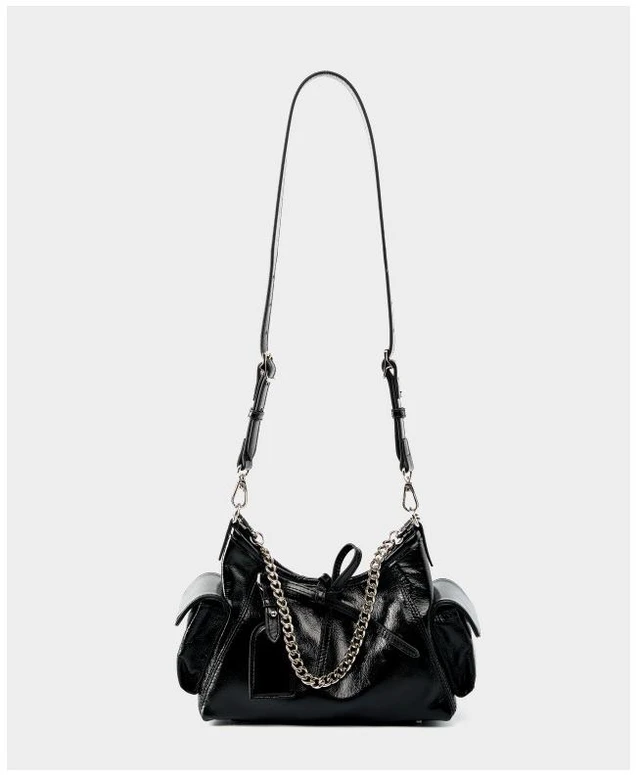 Alt view image 2 of 4 - Soft Leather Hobo Handbags for Women Genuine Top Handle Bags Vintage Shoulder Purses Black