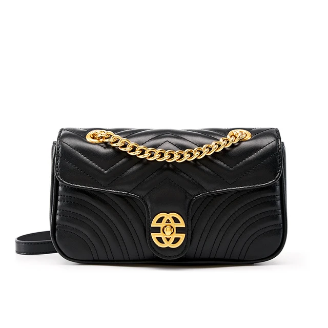 Alt view image 2 of 2 - Genuine Leather Fashion Women's Handbag Messenger Bag Black