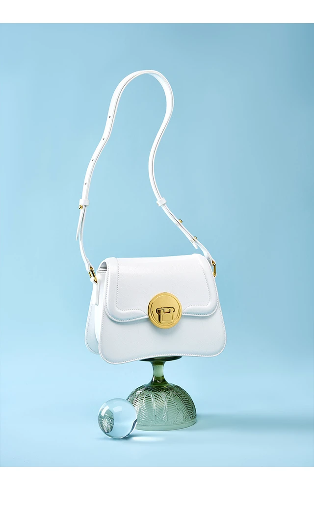 Alt view image 2 of 2 - Genuine Leather Women Fashion Handbags Tote Bag Shoulder Bag White
