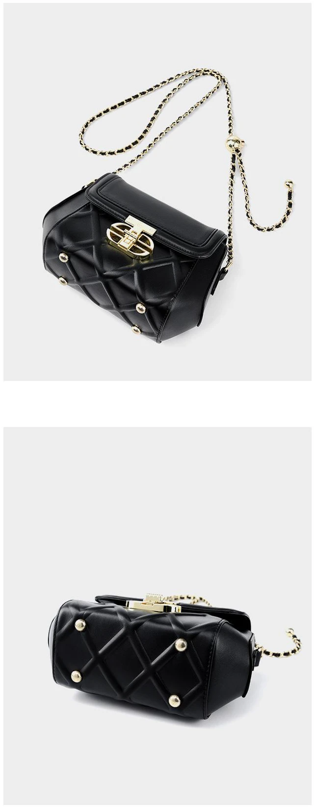 Alt view image 3 of 3 - Genuine Leather Women Shoulder Handbag Tote Fashion Hobo Purses Handbag Black