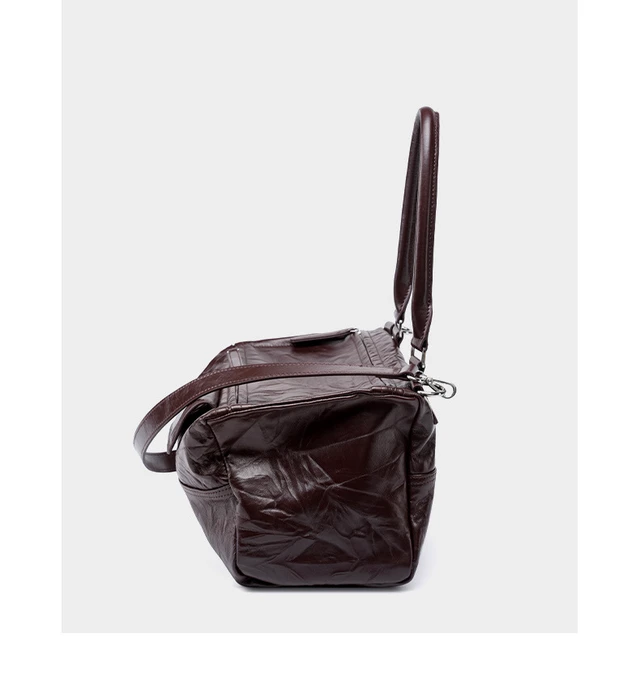 Alt view image 2 of 7 - Genuine Leather Ladies' Shoulder Bag Brown