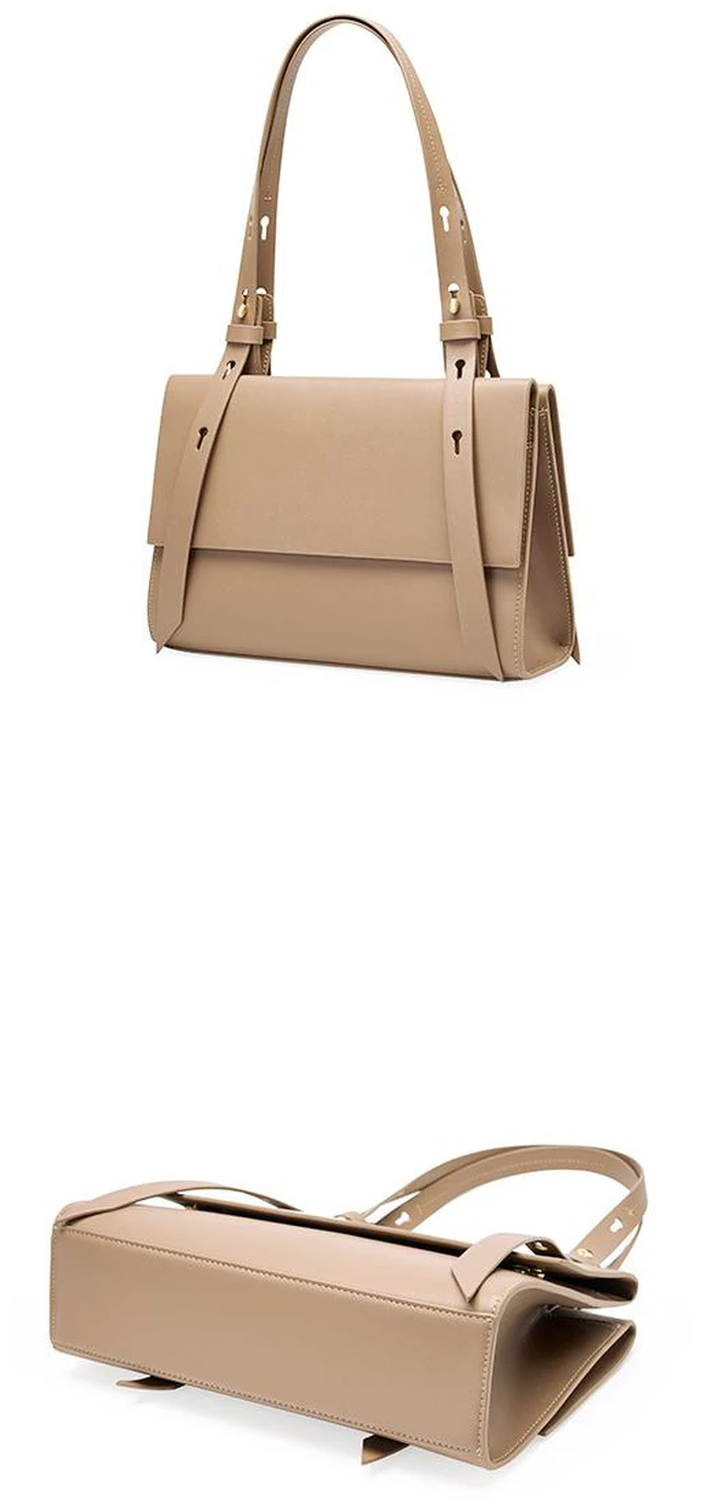 Alt view image 3 of 3 - Women Crossbody Bags Genuine Leather Shoulder Handbags Bronze