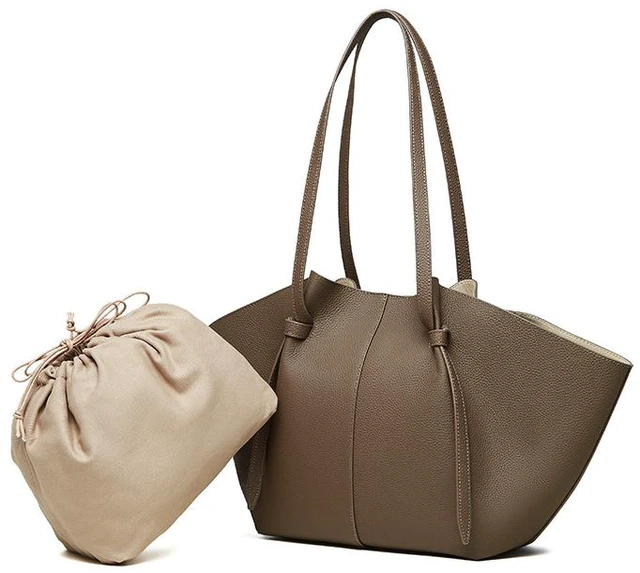 Main image of Genuine Leather Women Crossbody Bags Women's Tote Shoulder Bag Grey