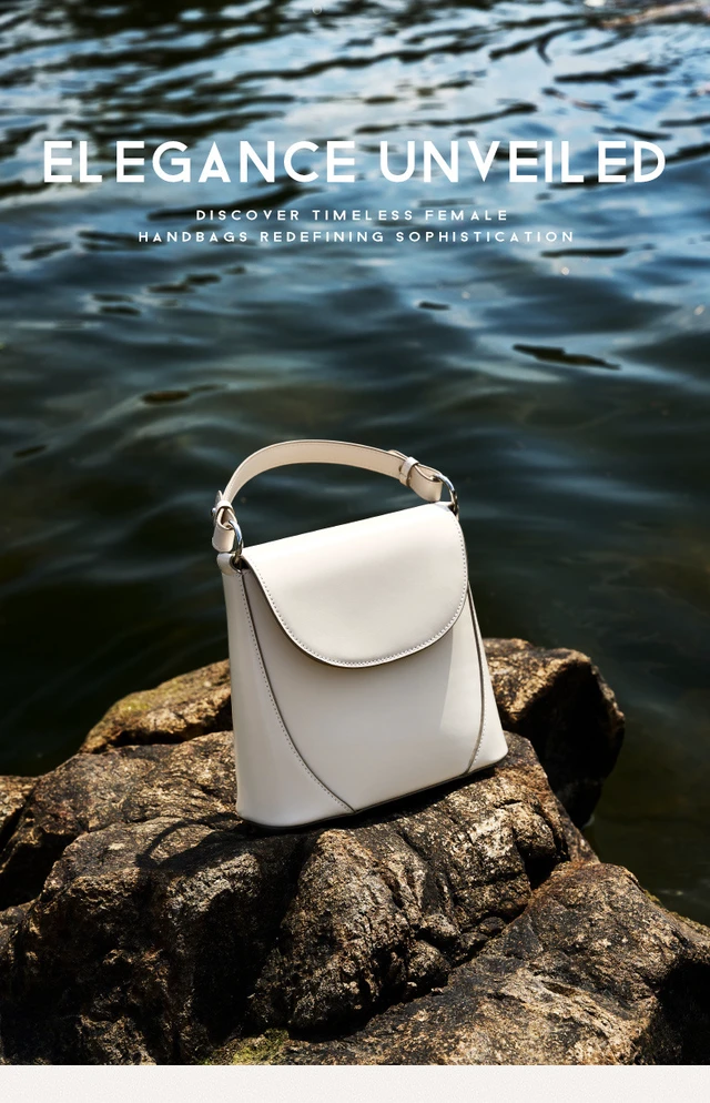 Alt view image 2 of 6 - Genuine Leather Women Crossbody Bag Mini Bag White