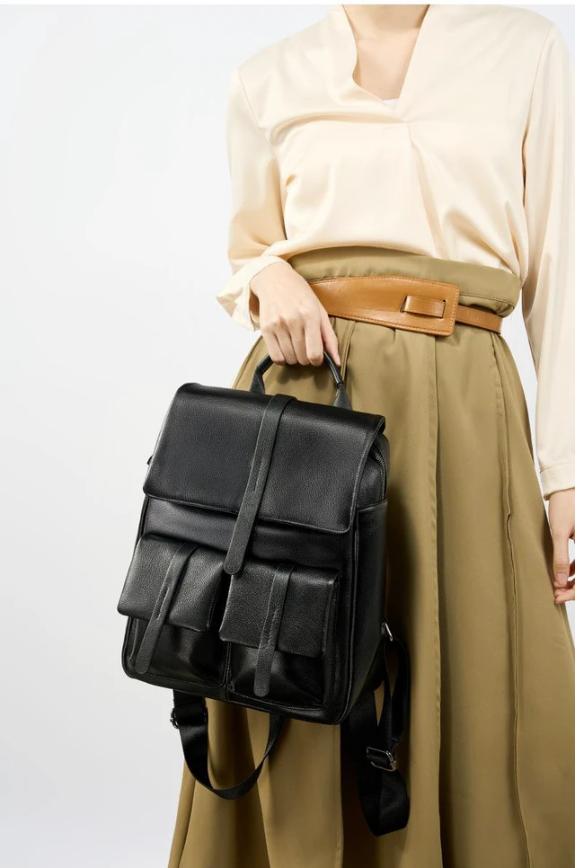 Main image of Genuine Leather Ladies' Backpack Travel Backpack