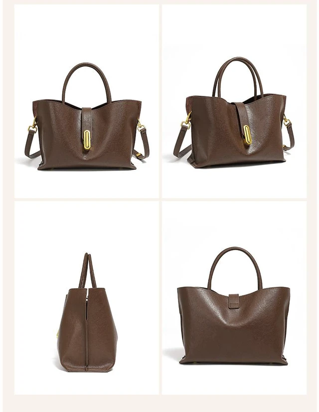 Alt view image 2 of 2 - Genuine Leather Women's Crossbody Bag Brown