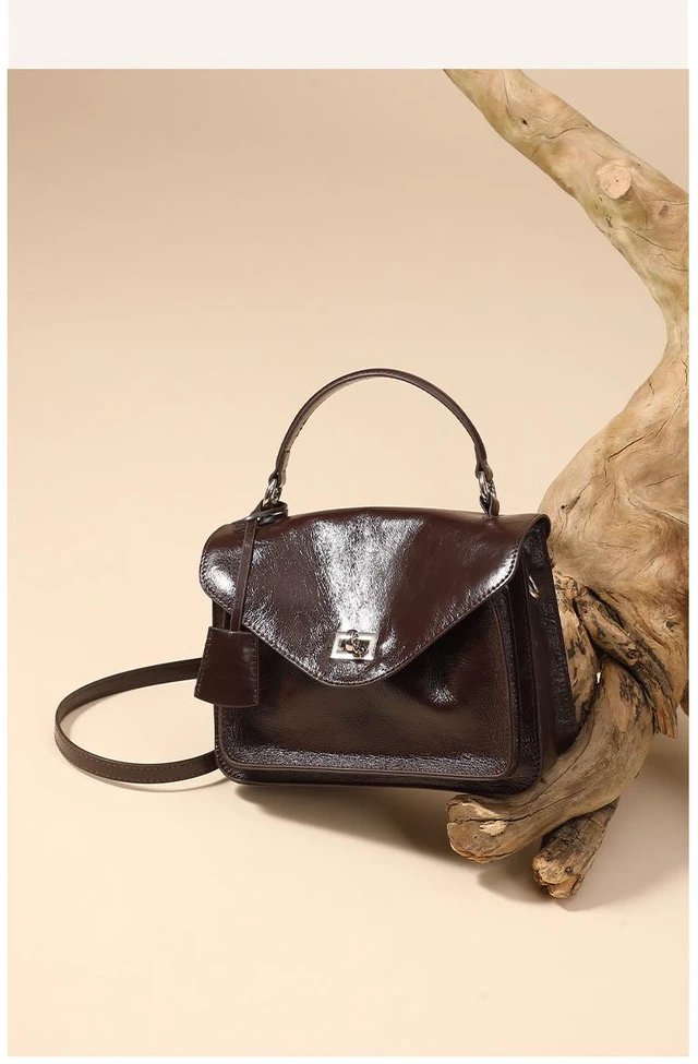 Alt view image 2 of 2 - Genuine Leather Women Shoulder Handbag Tote Hobo Purses Handbag Brown