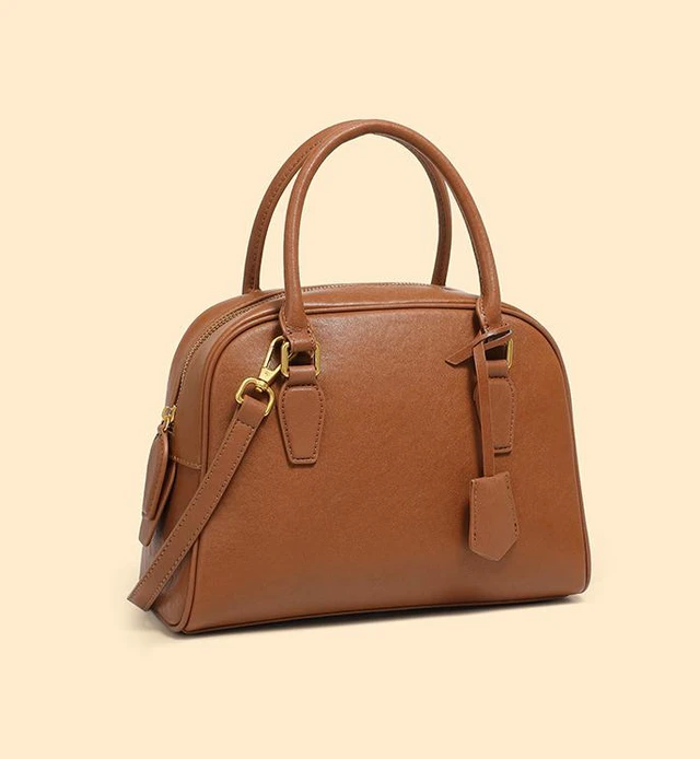 Main image of Genuine Leather Women Handbag and Purse Brown