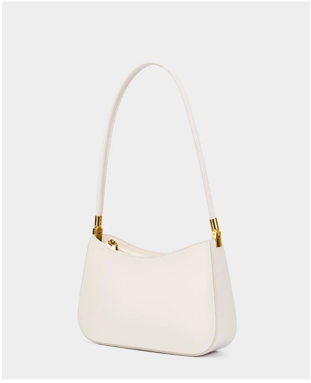 Main image of Genuine Leather Women's Tote Bag White