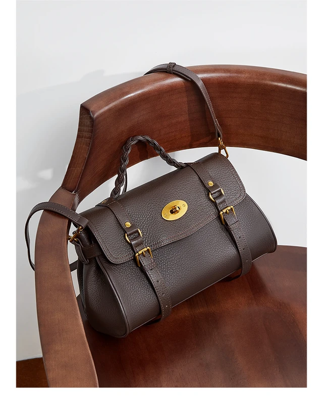 Alt view image 3 of 7 - Genuine Leather Women Crossbody Bags Women's Tote Shoulder Bag Brown