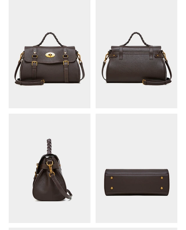 Alt view image 4 of 7 - Genuine Leather Women Crossbody Bags Women's Tote Shoulder Bag Brown