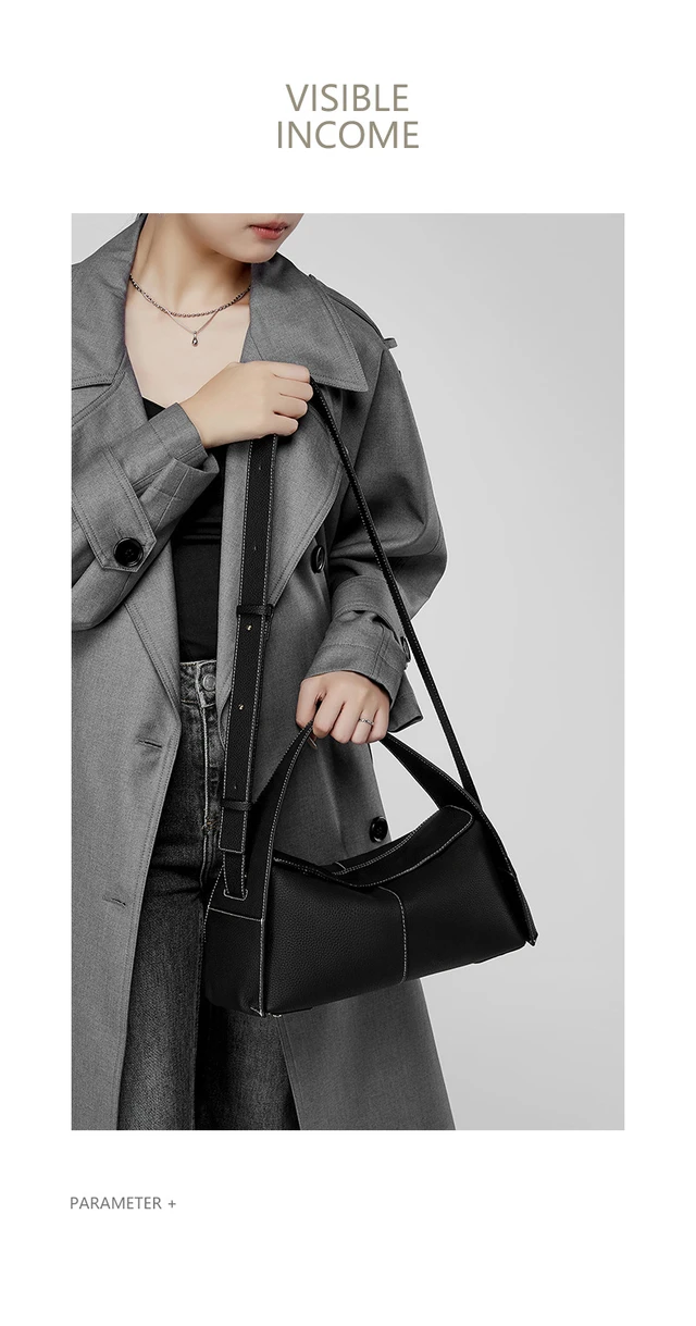 Alt view image 2 of 5 - Women Genuine Leather Handbag Black