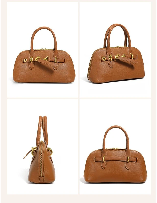 Alt view image 2 of 2 - Women Genuine Leather Purses Handbags Tote Bag Shoulder Bag Brown