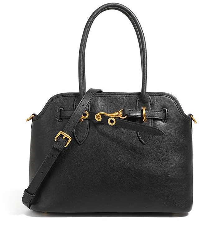 Main image of Genuine Leather Women Fashion Handbags Tote Bag Shoulder Bag Black