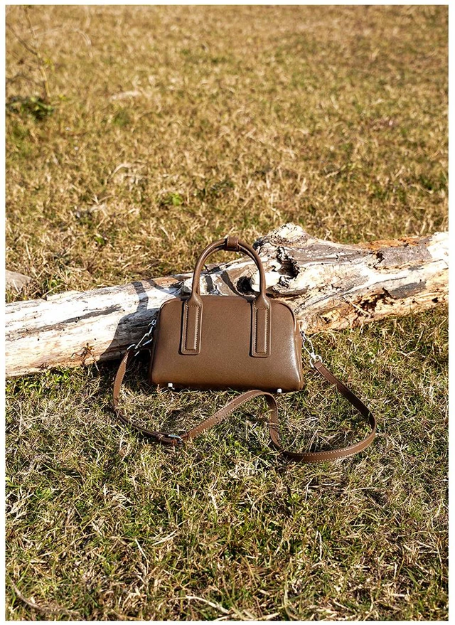 Alt view image 3 of 3 - Women Genuine Leather Purses and Handbag Brown